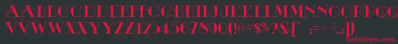 OdalisqueNf Font – Red Fonts on Black Background