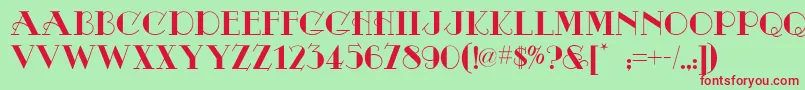 OdalisqueNf Font – Red Fonts on Green Background