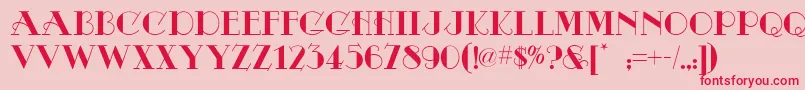 OdalisqueNf Font – Red Fonts on Pink Background