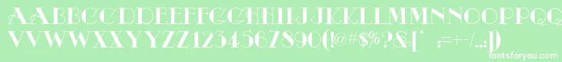 Weitere Informationen zur OdalisqueNf-Schriftart OdalisqueNf-Schriftart – Weiße Schriften auf grünem Hintergrund