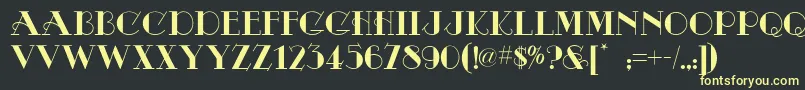 Weitere Informationen zur OdalisqueNf-Schriftart OdalisqueNf-Schriftart – Gelbe Schriften auf schwarzem Hintergrund