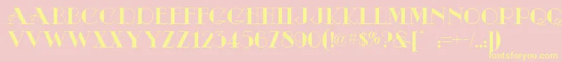 More about OdalisqueNf Font OdalisqueNf Font – Yellow Fonts on Pink Background