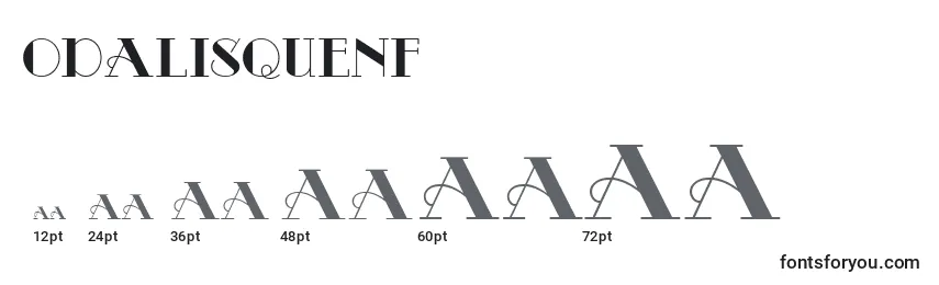 OdalisqueNf Font Sizes