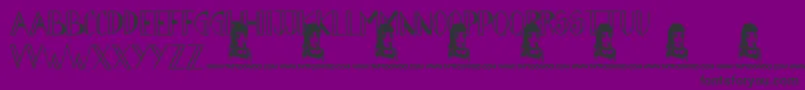 フォントAbrahamHeights – 紫の背景に黒い文字
