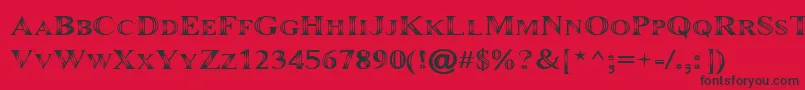 Maranallo Font – Black Fonts on Red Background