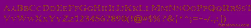 Maranallo-fontti – ruskeat fontit violetilla taustalla