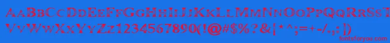 Maranallo Font – Red Fonts on Blue Background