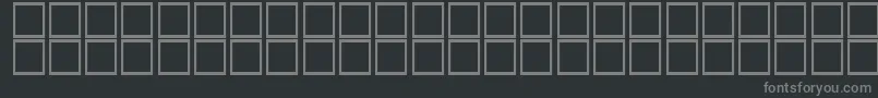 KufiBoldItalic-Schriftart – Graue Schriften auf schwarzem Hintergrund