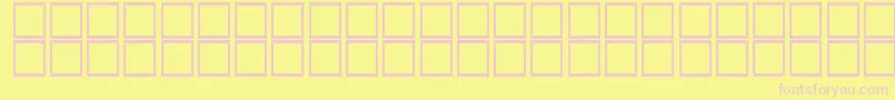 フォントKufiBoldItalic – ピンクのフォント、黄色の背景