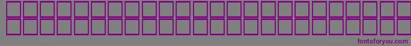 フォントKufiBoldItalic – 紫色のフォント、灰色の背景