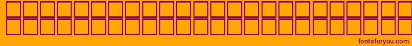 フォントKufiBoldItalic – オレンジの背景に紫のフォント