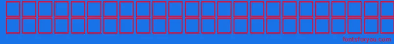 KufiBoldItalic Font – Red Fonts on Blue Background