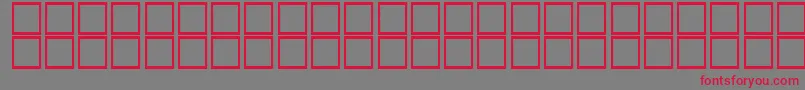 KufiBoldItalic Font – Red Fonts on Gray Background
