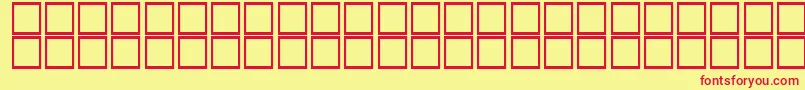KufiBoldItalic Font – Red Fonts on Yellow Background
