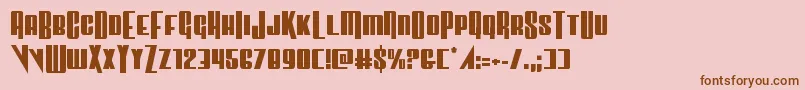 Vindicator Font – Brown Fonts on Pink Background