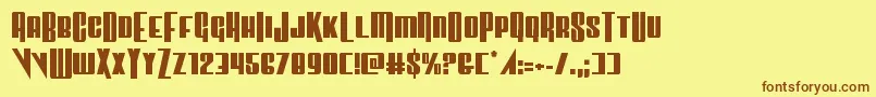 Vindicator Font – Brown Fonts on Yellow Background