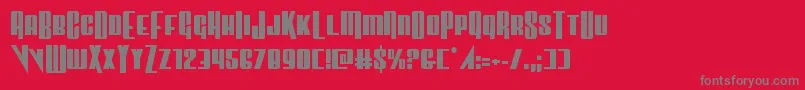 Vindicator Font – Gray Fonts on Red Background