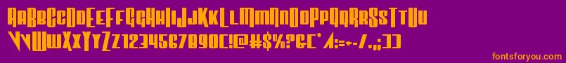 Vindicator Font – Orange Fonts on Purple Background