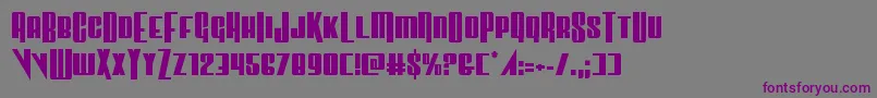 フォントVindicator – 紫色のフォント、灰色の背景