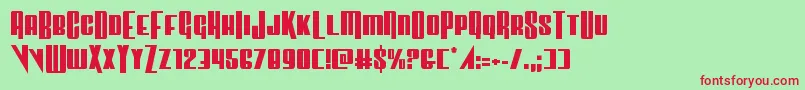 Vindicator Font – Red Fonts on Green Background