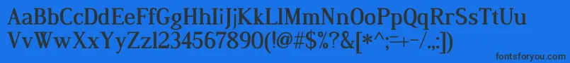 DustismoRomanBold Font – Black Fonts on Blue Background