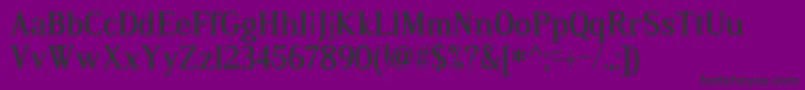DustismoRomanBold-Schriftart – Schwarze Schriften auf violettem Hintergrund