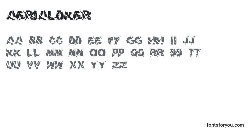 Шрифт AerialDker – алфавит, цифры, специальные символы