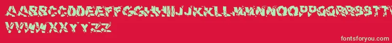 AerialDker Font – Green Fonts on Red Background