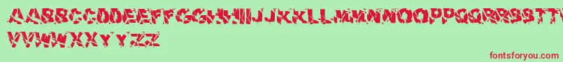 AerialDker Font – Red Fonts on Green Background