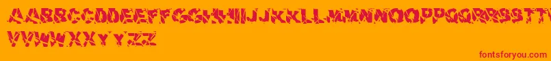 AerialDker Font – Red Fonts on Orange Background