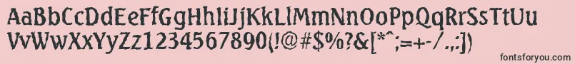 SeagullrandomRegular Font – Black Fonts on Pink Background