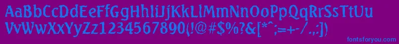 SeagullrandomRegular Font – Blue Fonts on Purple Background