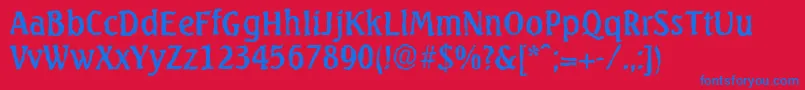 SeagullrandomRegular Font – Blue Fonts on Red Background