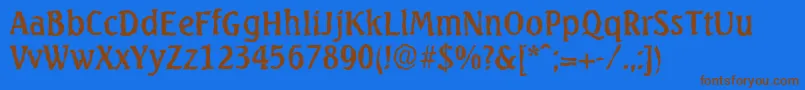 SeagullrandomRegular Font – Brown Fonts on Blue Background