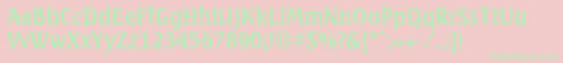 SeagullrandomRegular Font – Green Fonts on Pink Background