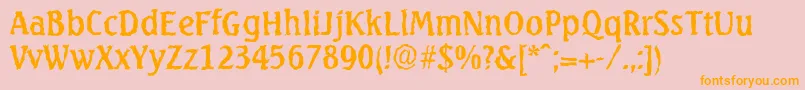 SeagullrandomRegular Font – Orange Fonts on Pink Background