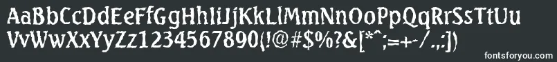 Шрифт SeagullrandomRegular – белые шрифты на чёрном фоне