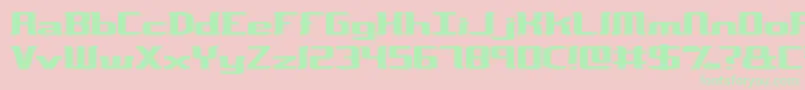 Variance Font – Green Fonts on Pink Background