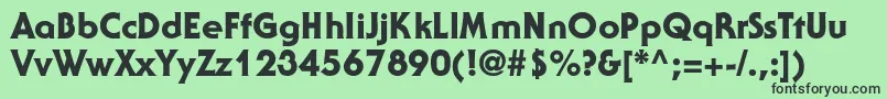 JennyblackdbNormal Font – Black Fonts on Green Background