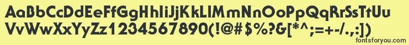 JennyblackdbNormal Font – Black Fonts on Yellow Background