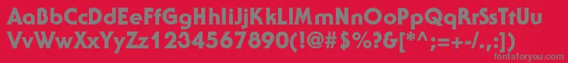 JennyblackdbNormal Font – Gray Fonts on Red Background