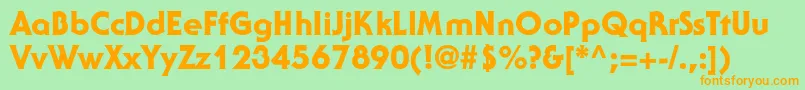 JennyblackdbNormal Font – Orange Fonts on Green Background
