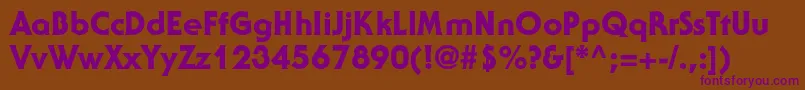 JennyblackdbNormal Font – Purple Fonts on Brown Background