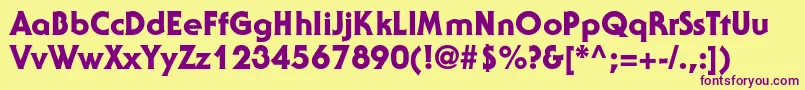 JennyblackdbNormal Font – Purple Fonts on Yellow Background