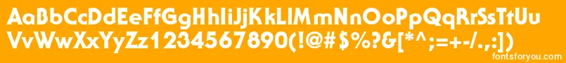 JennyblackdbNormal Font – White Fonts on Orange Background