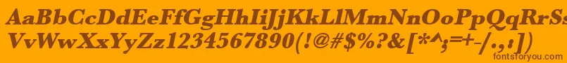 Saiba mais sobre a fonte UrwbaskertultbolOblique Fonte UrwbaskertultbolOblique – fontes marrons em um fundo laranja