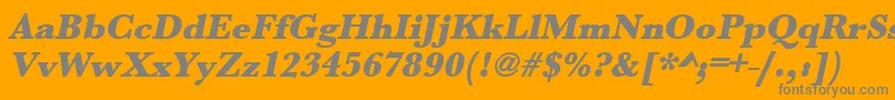 UrwbaskertultbolOblique Font – Gray Fonts on Orange Background