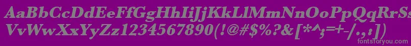 UrwbaskertultbolOblique-Schriftart – Graue Schriften auf violettem Hintergrund