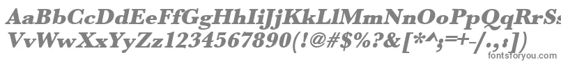 フォントUrwbaskertultbolOblique – 灰色のフォント