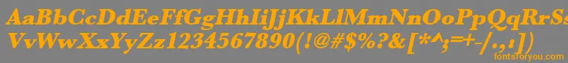 Lisätietoja UrwbaskertultbolOblique-fontista UrwbaskertultbolOblique-fontti – oranssit fontit harmaalla taustalla